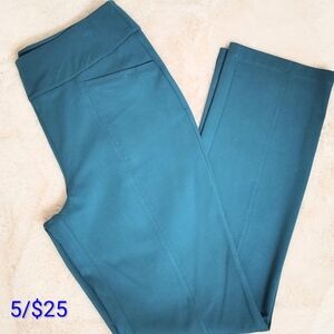 5 /$25 Cato Teal Straight Leg Turquoise Hi-rise Pants